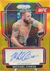 Michael Chiesa 2022 Panini Prizm UFC Signatures #51 Gold
