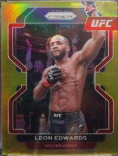 Leon Edwards 2022 Panini Prizm UFC Base #108 Gold