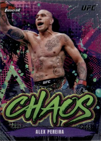 Alex Pereira 2024 Topps Finest UFC Chaos #CHA-24 Superfractor