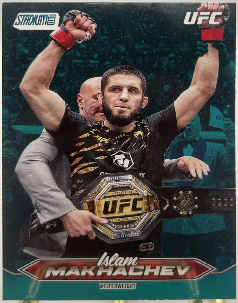 Islam Makhachev 2025 Topps Stadium Club UFC Base #1 Green