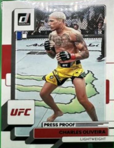 Charles Oliveira 2023 Panini Donruss UFC Base #158 Press Proof Purple
