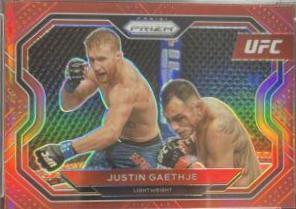 Justin Gaethje 2021 Panini Prizm UFC Base #141 Red