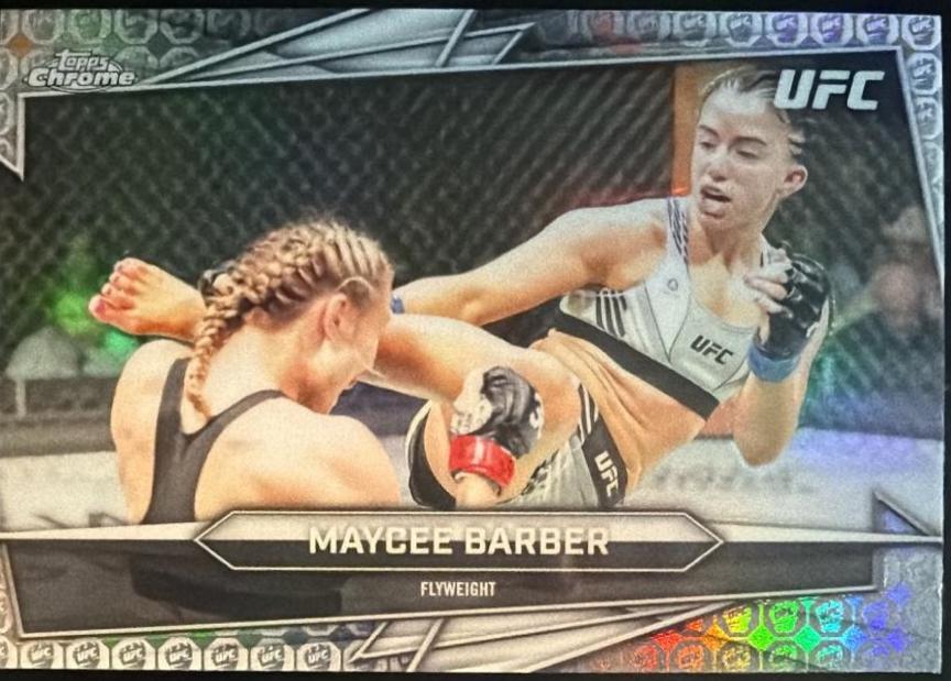Maycee Barber 2026 Topps Chrome UFC Base #180 UFC Glove Refractor