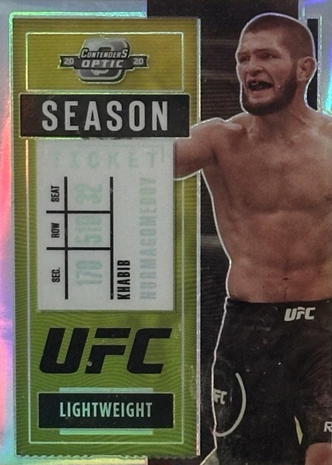 Khabib Nurmagomedov 2021 Panini Chronicles UFC Base Contenders Optic Season Ticket #265 Silver