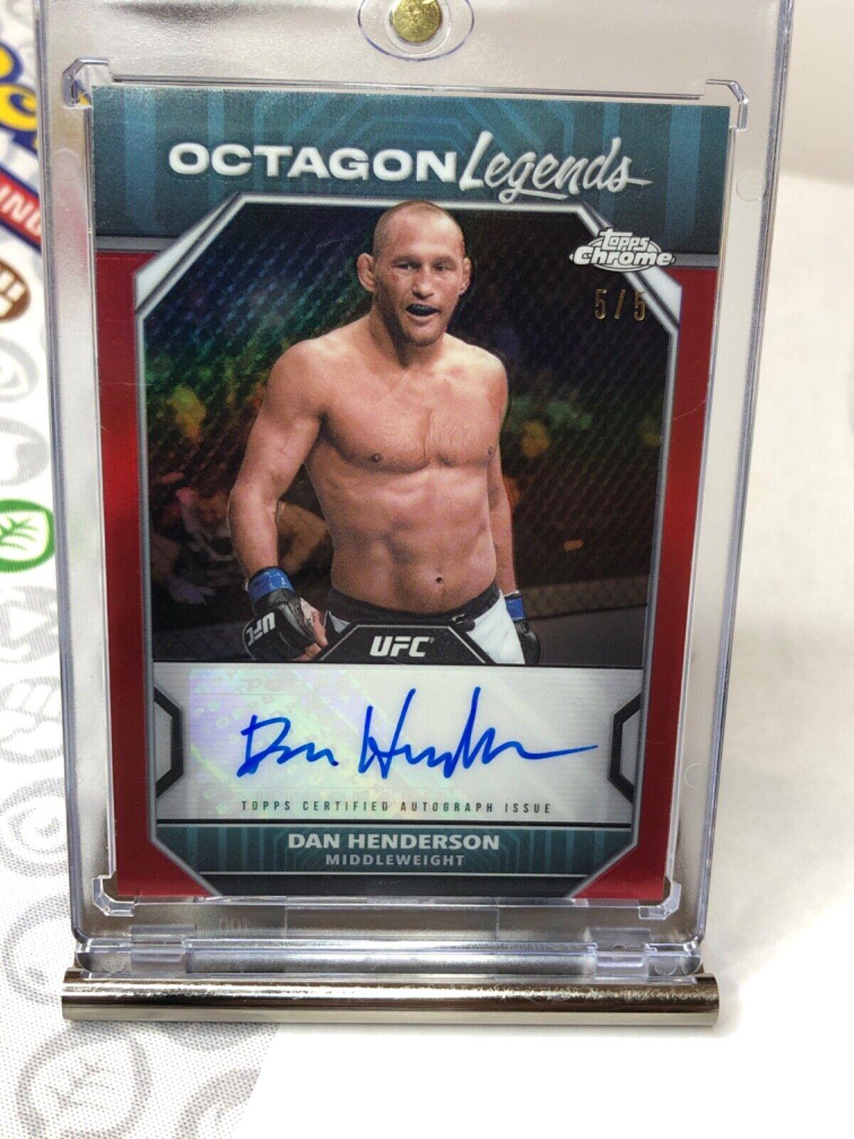Dan Henderson 2024 Topps Chrome UFC Octagon Legends Autographs #OLA-DHE Red Refractor