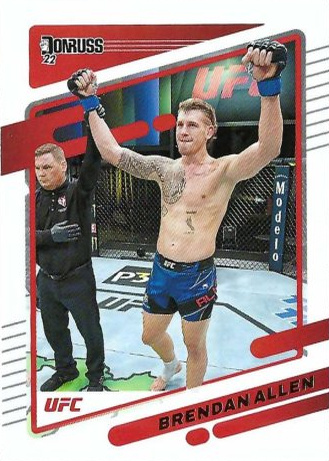 Brendan Allen 2022 Panini Donruss UFC Base #140 Holo Black Laser