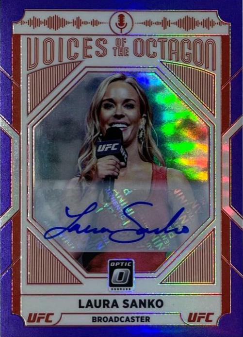 Laura Sanko 2022 Panini Donruss Optic UFC Voices of the Octagon Signatures #124 Purple
