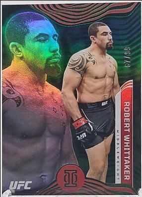 Robert Whittaker 2022 Panini Chronicles UFC Base Illusions #270 Green