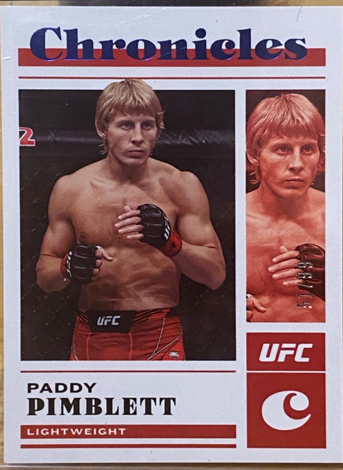 Paddy Pimblett 2023 Panini Chronicles UFC Base Chronicles #54 Blue