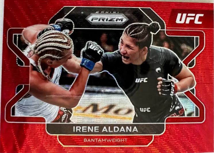 Irene Aldana 2022 Panini Prizm UFC Base #13 Ruby Wave
