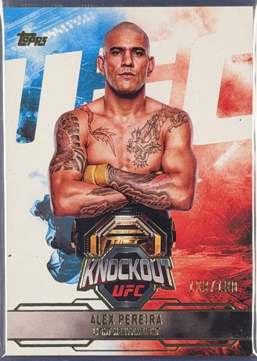 Alex Pereira 2025 Topps Knockout UFC Base #1 Gold