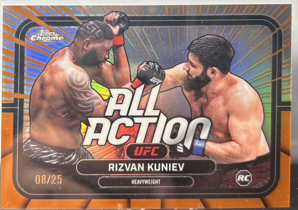 Rizvan Kuniev 2026 Topps Chrome UFC All-Action #AA-37 Orange Refractor