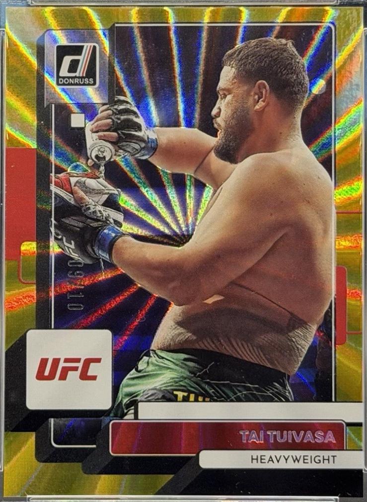Tai Tuivasa 2023 Panini Donruss UFC Base #159 Gold Laser