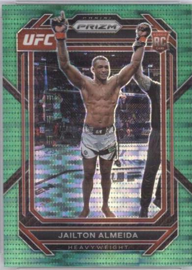 Jailton Almeida 2023 Panini Prizm UFC Base #197 Green Pulsar