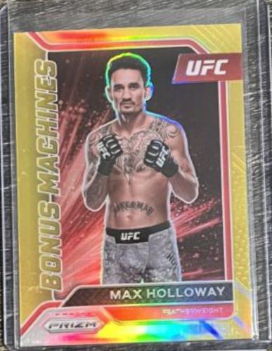 Max Holloway 2022 Panini Prizm UFC Bonus Machines #11 Gold