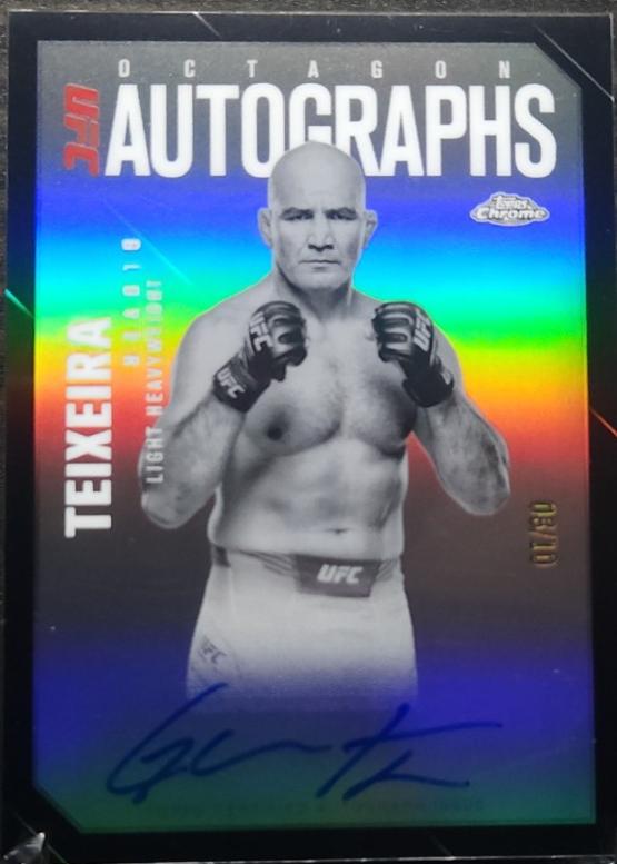 Glover Teixeira 2025 Topps Chrome UFC Octagon Legends Autographs #OLA-GT Black Refractor