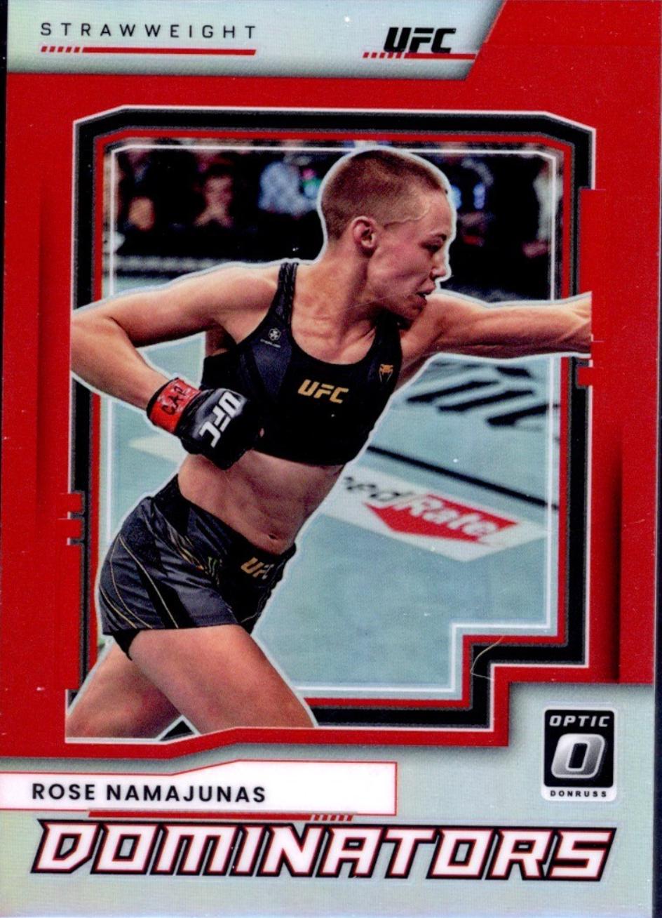 Rose Namajunas 2022 Panini Donruss Optic UFC Dominators #4 Red