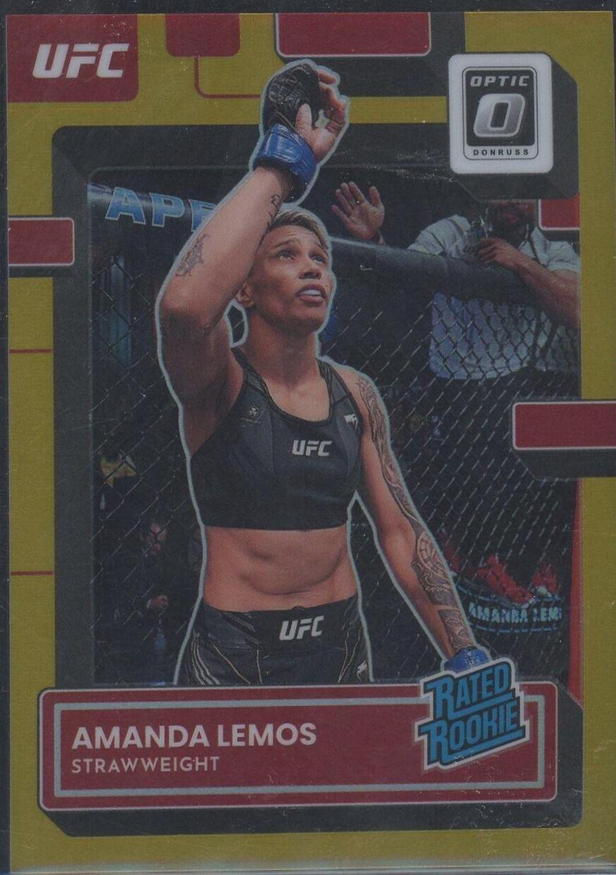 Amanda Lemos 2023 Panini Donruss Optic UFC Base #128 Gold