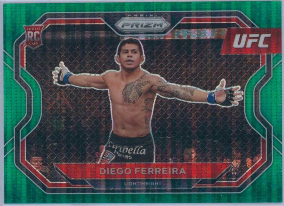 Diego Ferreira 2021 Panini Prizm UFC Base #164 Green Pulsar
