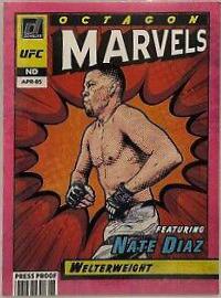 Nate Diaz 2022 Panini Donruss UFC Octagon Marvels #14 Press Proof