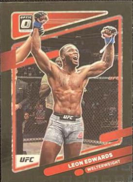 Leon Edwards 2022 Panini Donruss Optic UFC Base #62 Black Pandora