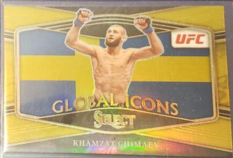 Khamzat Chimaev 2022 Panini Select UFC Global Icons #6 Gold