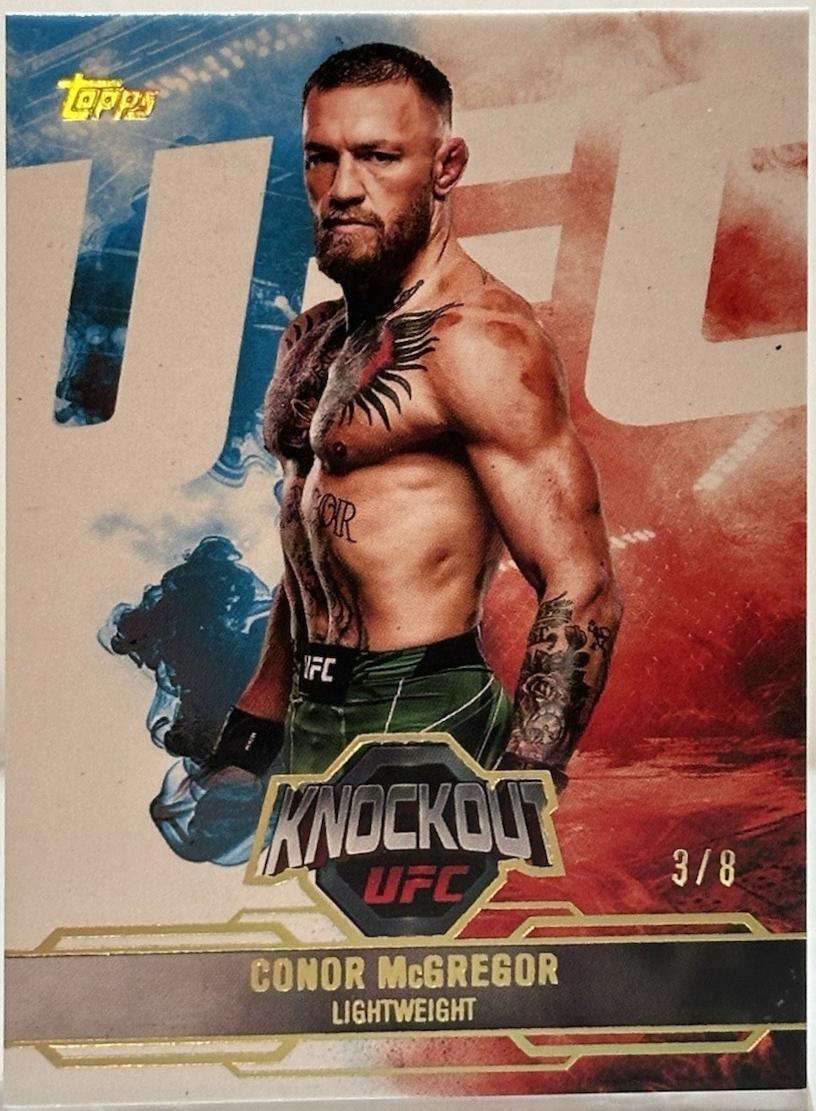 Conor McGregor 2025 Topps Knockout UFC Base #58 Holo Gold