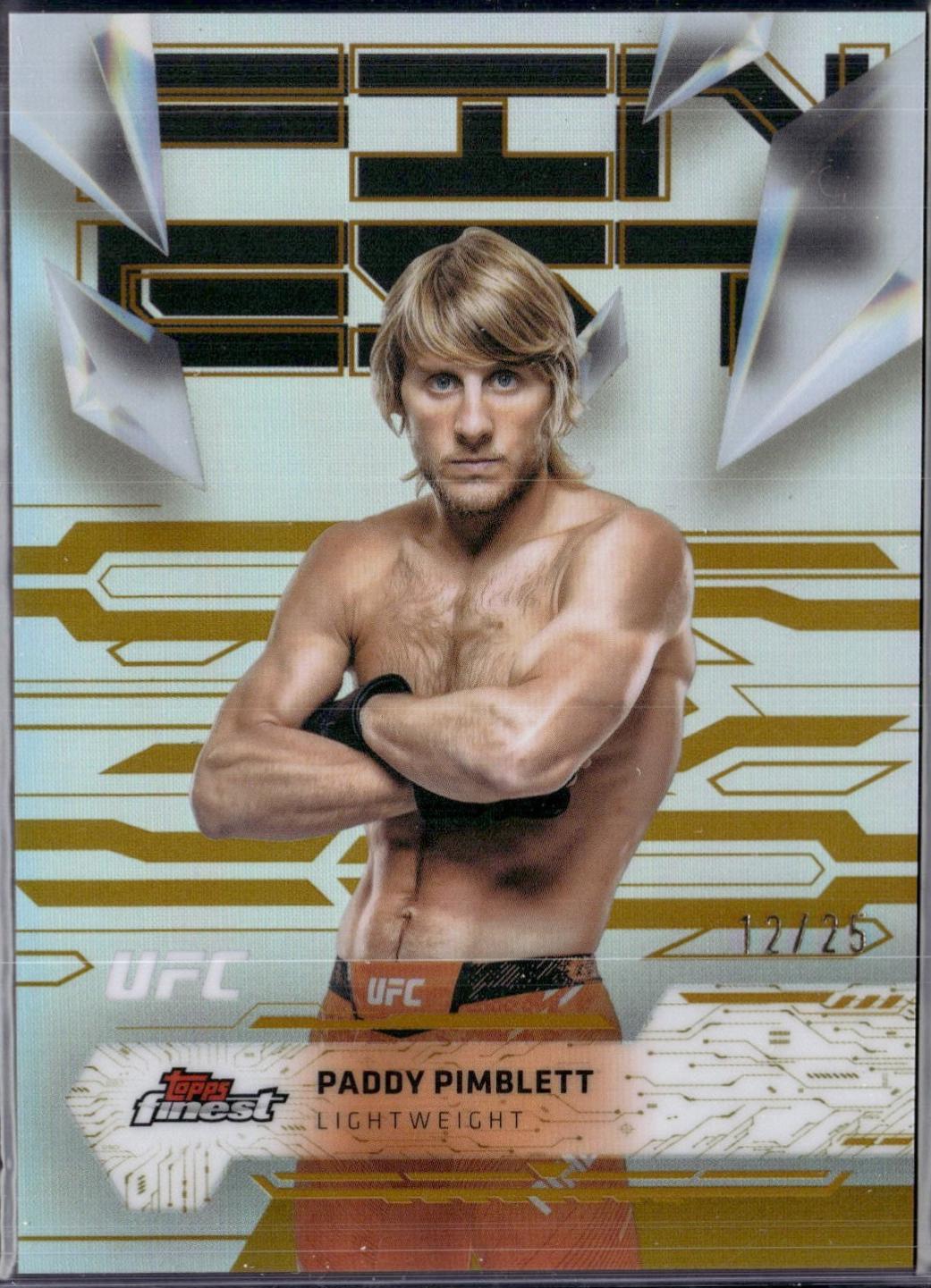 Paddy Pimblett 2025 Topps Finest UFC Base Uncommon #110 Gold Refractor