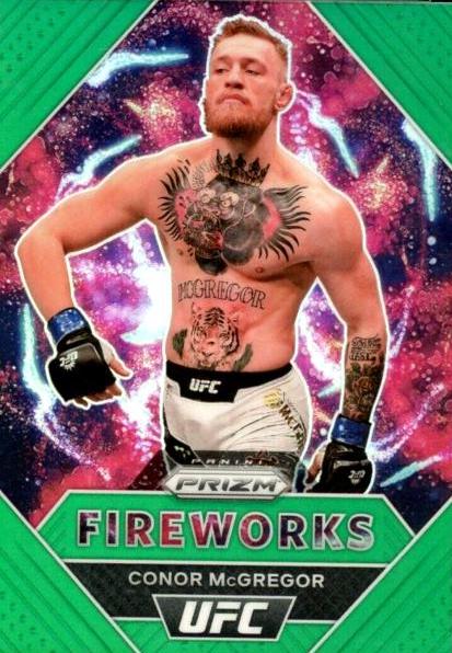 Conor McGregor 2021 Panini Prizm UFC Fireworks #1 Green