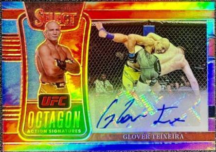 Glover Teixeira 2022 Panini Select UFC Octagon Action Signatures #27 Tie Dye
