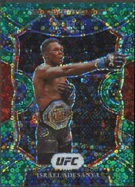 Israel Adesanya 2021 Panini Select UFC Concourse #64 Green Disco