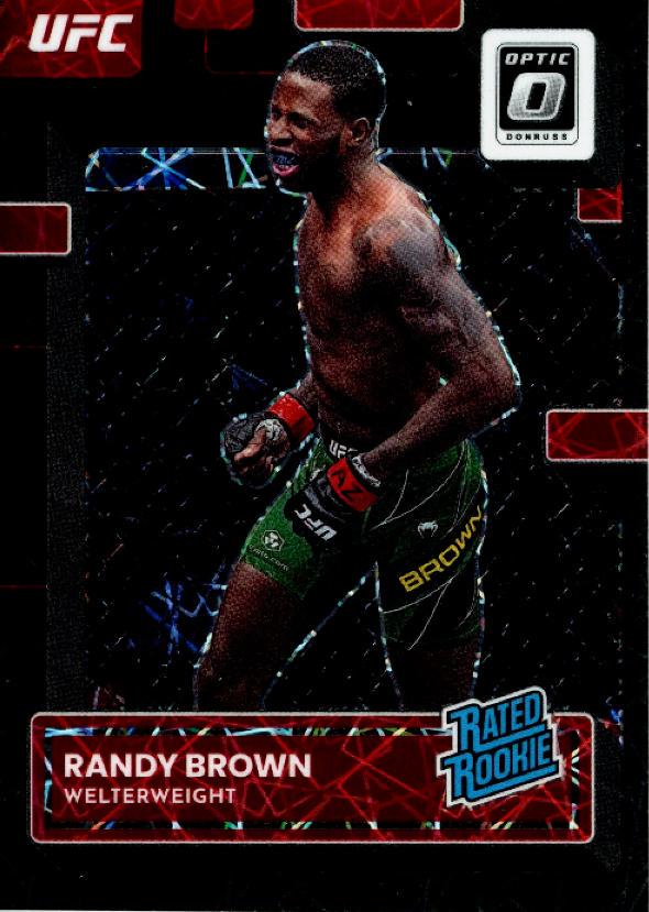 Randy Brown 2023 Panini Donruss Optic UFC Base #105 Black Velocity