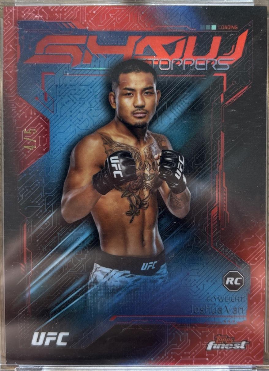Joshua Van 2025 Topps Finest UFC Showstoppers #SS-12 Red Refractor