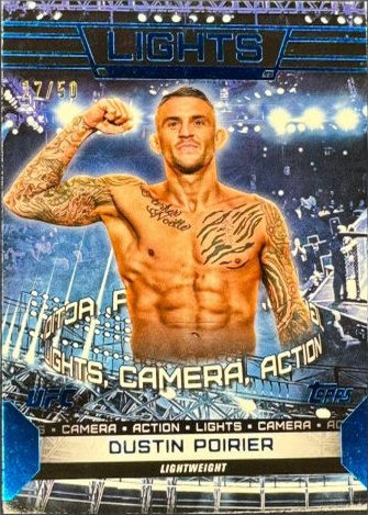 Dustin Poirier 2024 Topps Knockout UFC Lights (Lights, Camera, Action) #LTS-16 Black