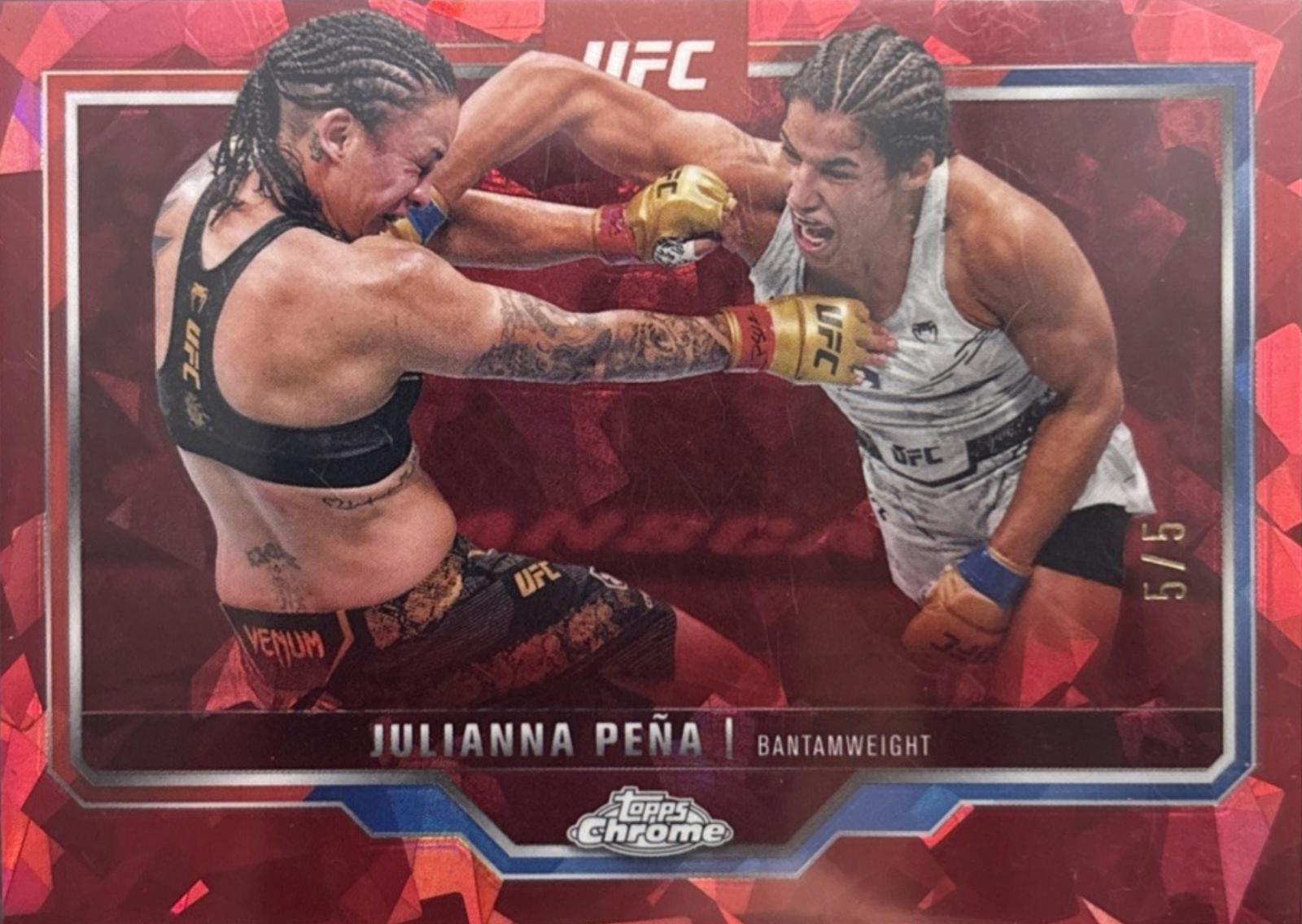 Luana Pinheiro 2025 Topps Chrome Sapphire UFC Base Sapphire #178 Red Sapphire