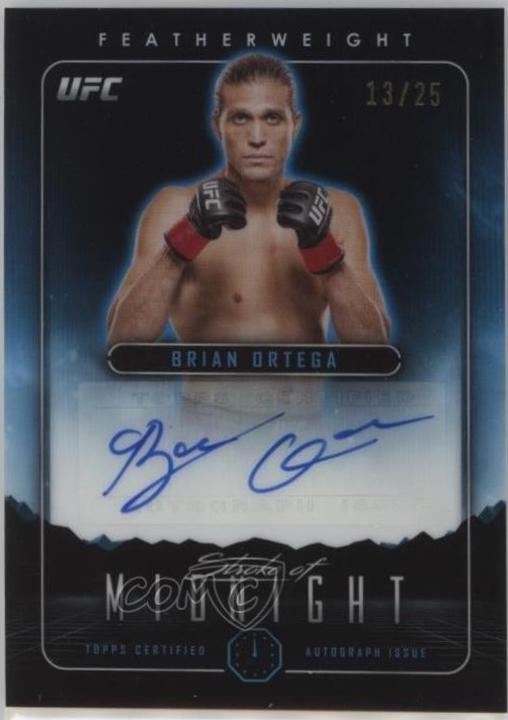 Brian Ortega 2024 Topps Midnight UFC Stroke of Midnight Autographs #SMA-BOA Moonrise