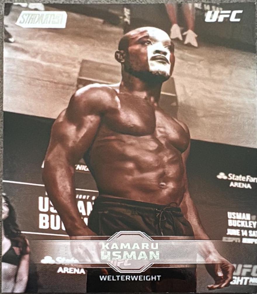 Kamaru Usman 2026 Topps Stadium Club UFC Base #87 Sepia