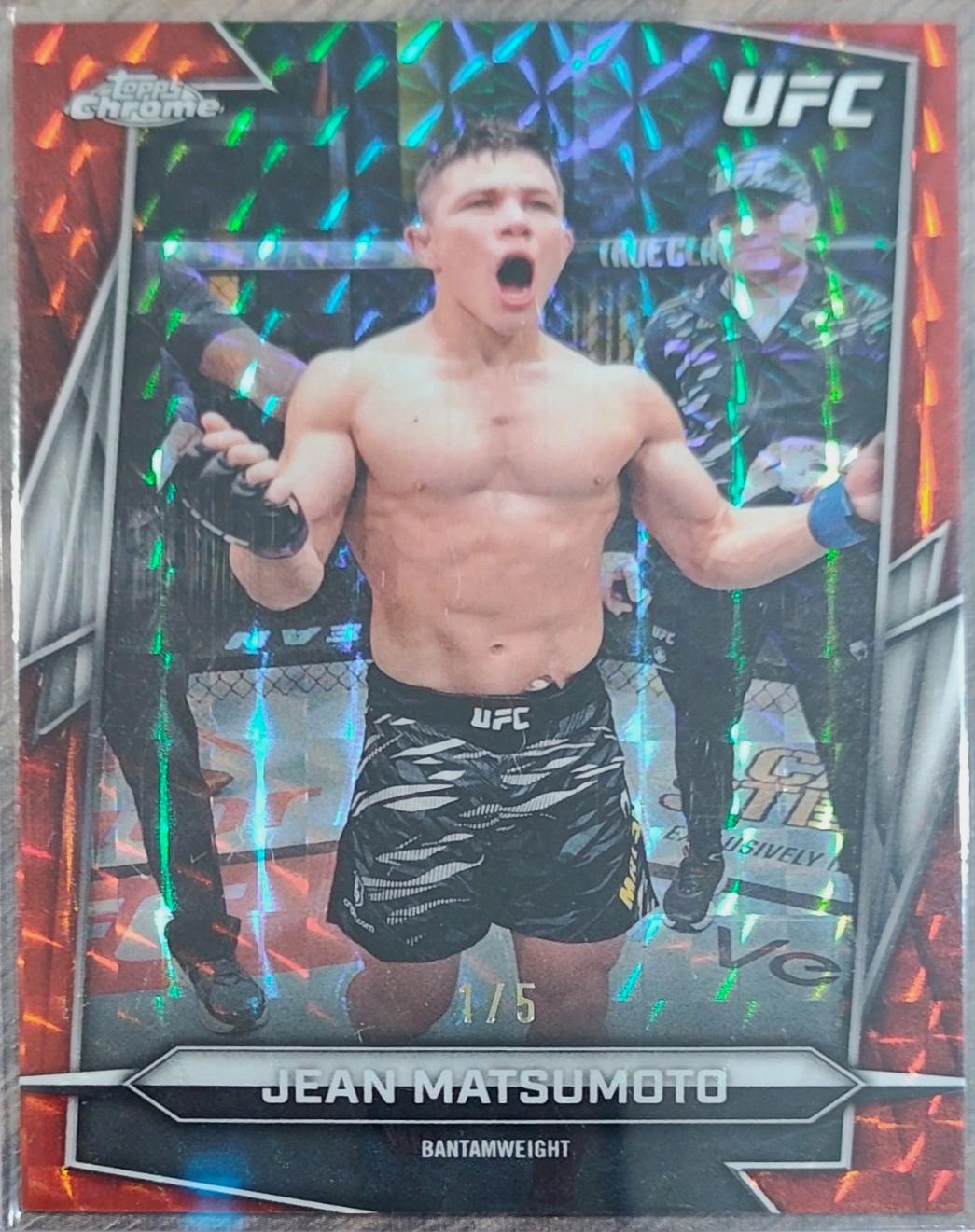 Jean Matsumoto 2026 Topps Chrome UFC Base #28 Red Refractor