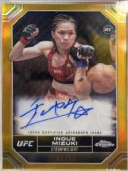 Inoue Mizuki 2024 Topps Chrome UFC Chrome Rookie Autographs #CRA-MIN Gold Refractor