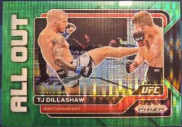 TJ Dillashaw 2023 Panini Prizm UFC All Out #16 Green Pulsar