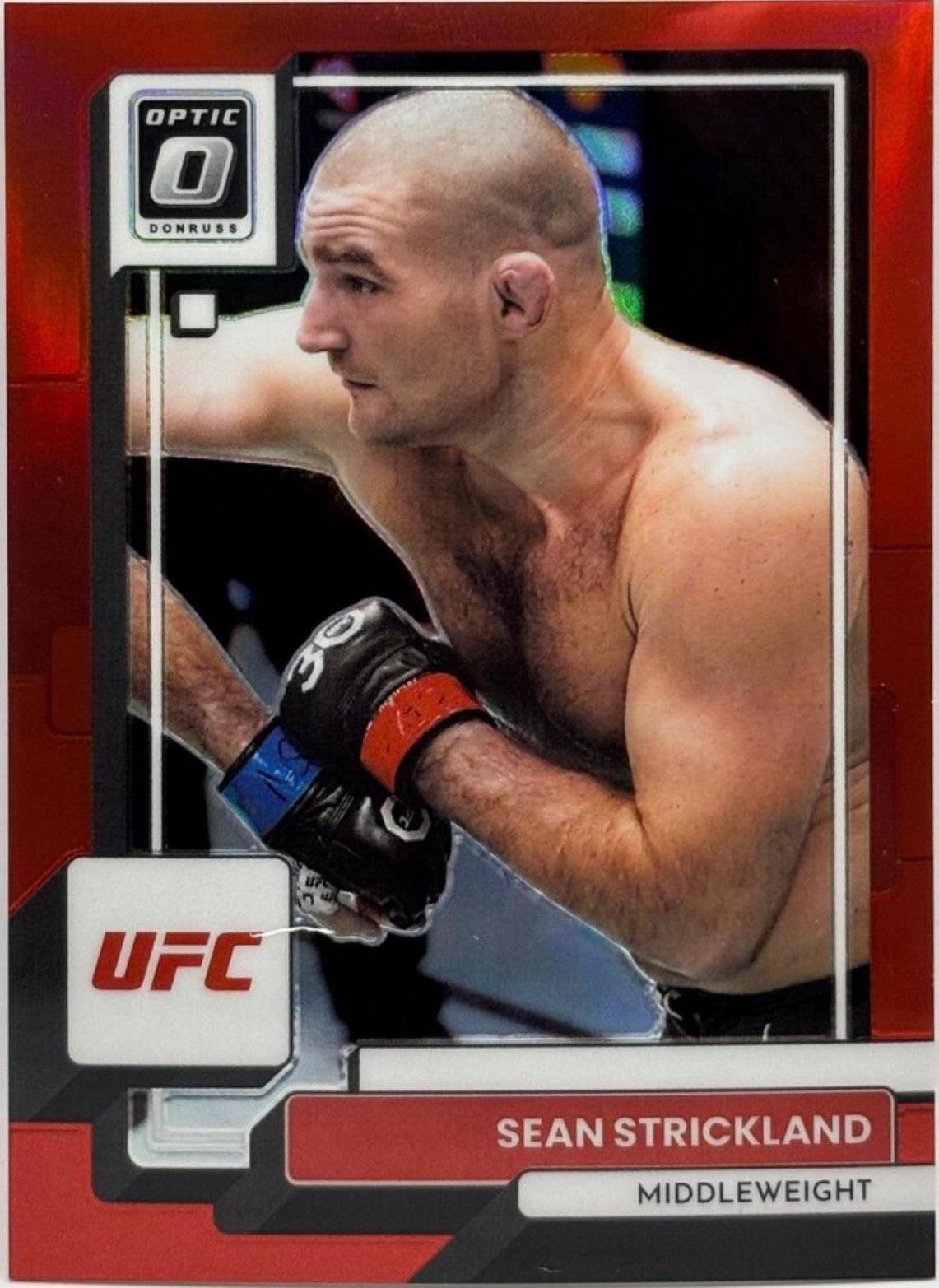 Sean Strickland 2023 Panini Donruss Optic UFC Base #82 Red