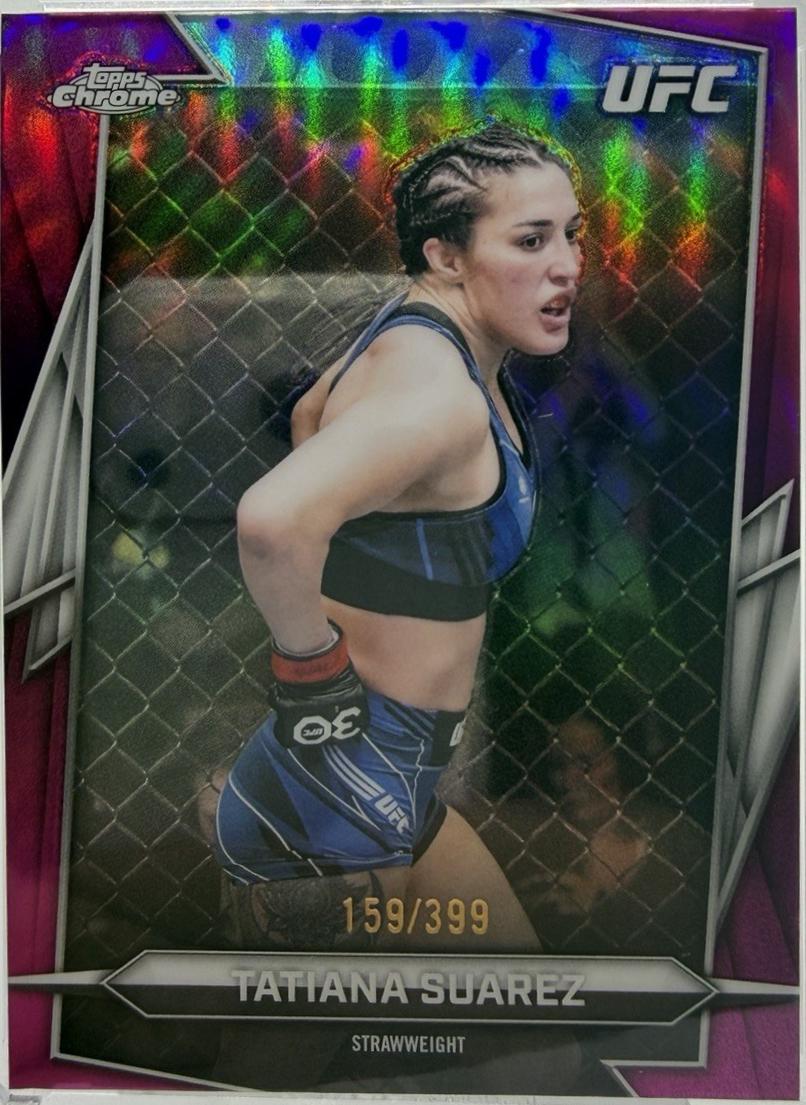 Tatiana Suarez 2026 Topps Chrome UFC Base #92 Magenta Refractor