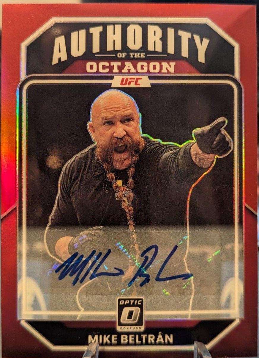 Mike Beltran 2023 Panini Donruss Optic UFC Authority of the Octagon Signatures #149 Red