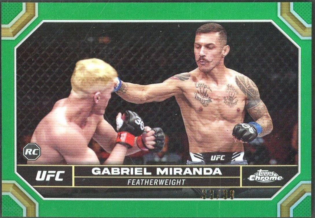 Gabriel Miranda 2024 Topps Chrome UFC Base #38 Green Refractor