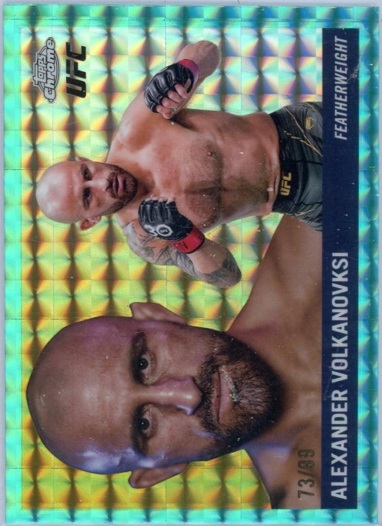 Alexander Volkanovski 2025 Topps Chrome UFC 1955 Topps #55T-2 Geometric Purple Refractor