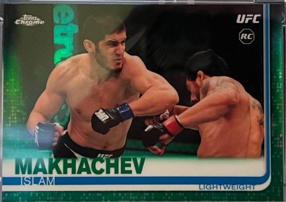 Islam Makhachev 2019 Topps Chrome UFC Base #92 Green