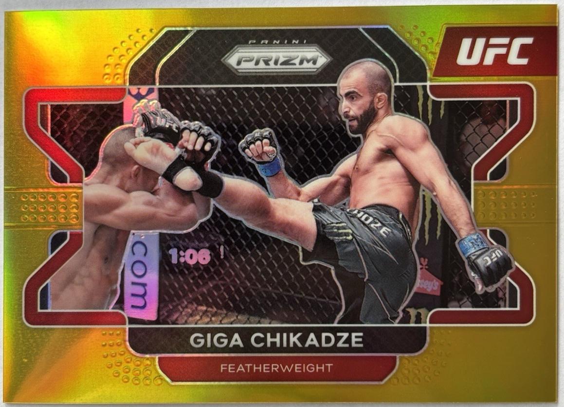 Giga Chikadze 2022 Panini Prizm UFC Base #71 Gold