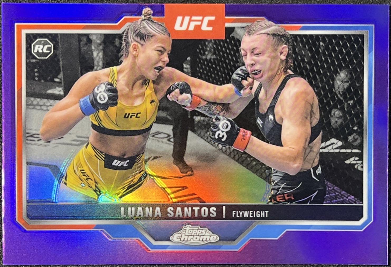 Luana Santos 2025 Topps Chrome UFC Base #103 Purple Refractor