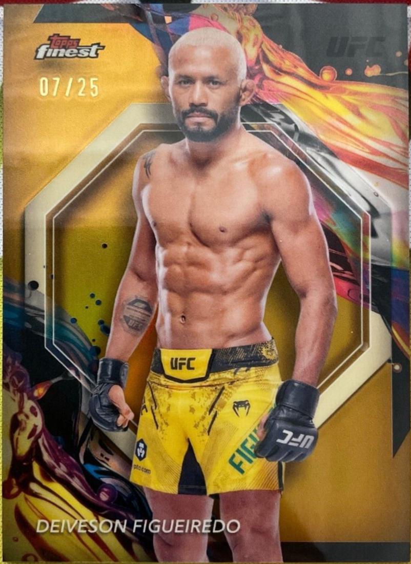 Deiveson Figueiredo 2024 Topps Finest UFC Base Uncommon #198 Gold Refractor
