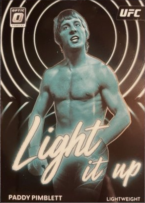 Paddy Pimblett 2023 Panini Donruss Optic UFC Light It Up #24 Gold Vinyl